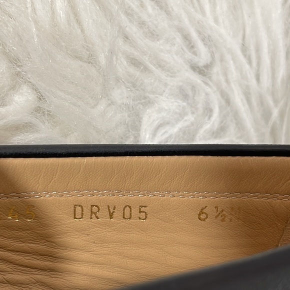 SALVATORE FERRAGAMO Black Suede Leather Slip On Griotte Driving Loafer Size 6.5M - Picture 15 of 16